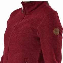 Paulina Melange Fleece Jacket Red