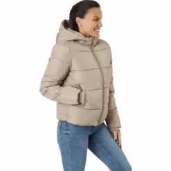 Pcbee New Short Puffer Jacket Silver Mink