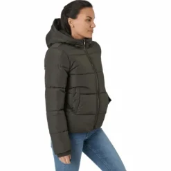 Pcbee New Short Puffer Jacket Black Olive