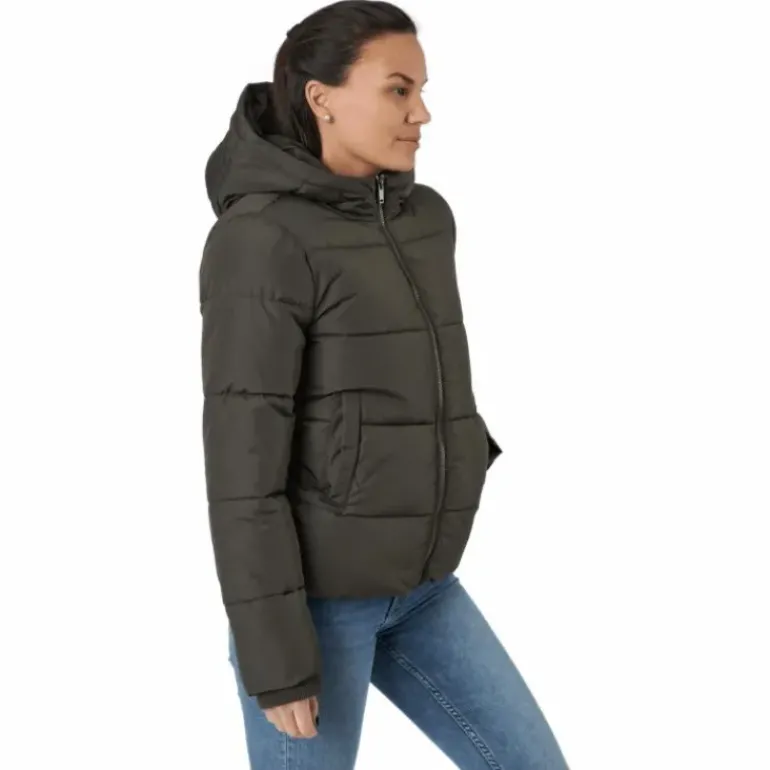 Pcbee New Short Puffer Jacket Black Olive