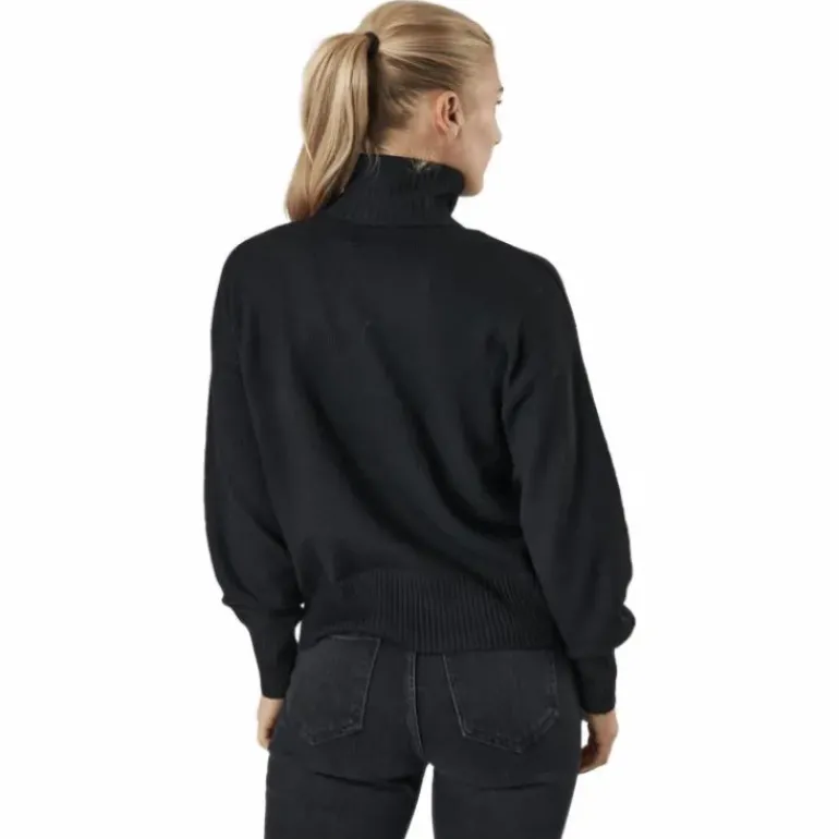 Pccava Ls High Neck Knit Bc Black