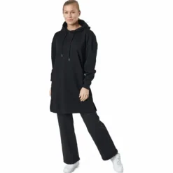 Pcchilli Ls Sweat Dress Bc Black