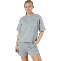 Pcchilli Summer 2/4 Loose Swea Light Grey Melange