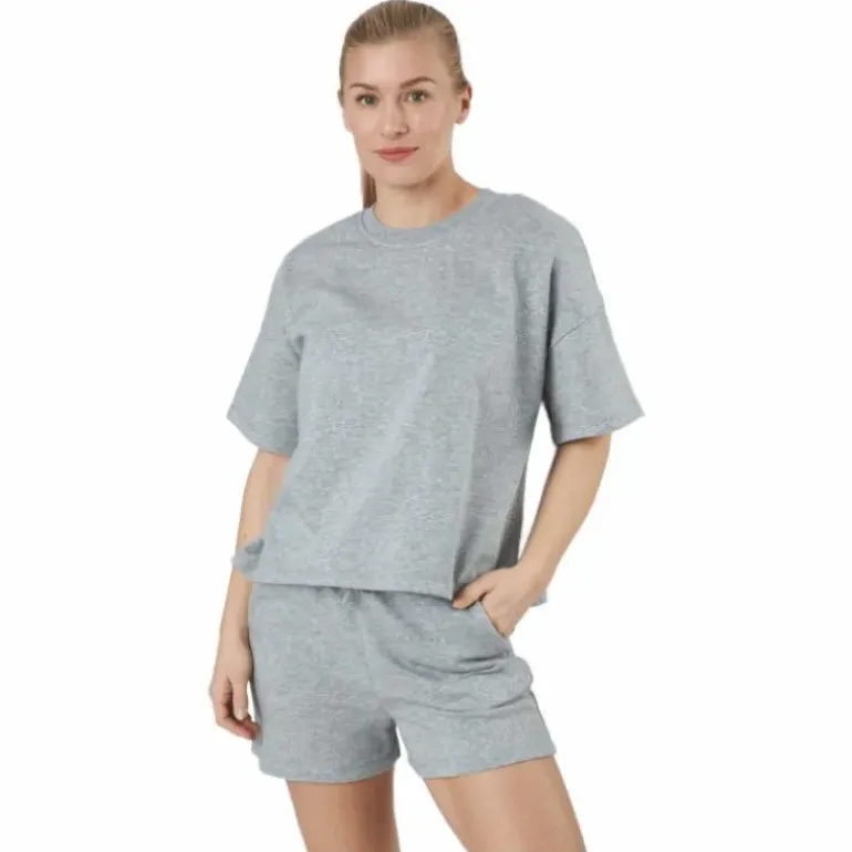 Pcchilli Summer 2/4 Loose Swea Light Grey Melange