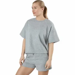 Pcchilli Summer 2/4 Loose Swea Light Grey Melange