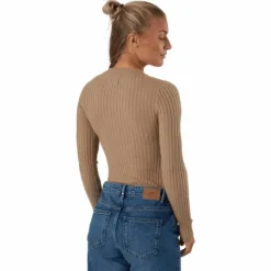 Pccrista Ls O-neck Knit Bc Silver Mink