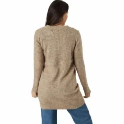 Pcellen Ls V-neck Knit Dress Silver Mink