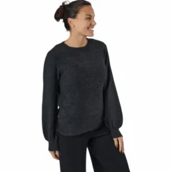 Pcperla Ls Knit Bc Dark Grey Melange