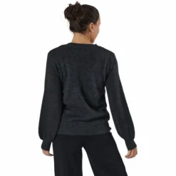 Pcperla Ls Knit Bc Dark Grey Melange