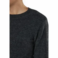 Pcperla Ls Knit Bc Dark Grey Melange