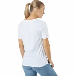 Pcria Ss V-neck Solid Tee Bc Bright White