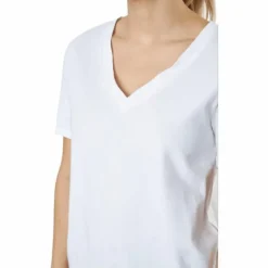 Pcria Ss V-neck Solid Tee Bc Bright White