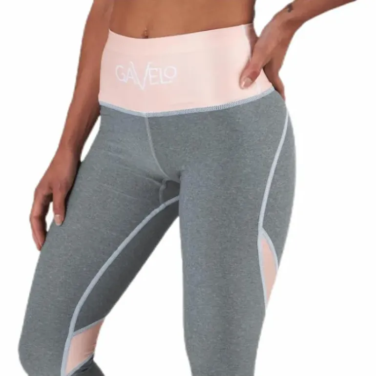 Peach Swirl Leggings Grey