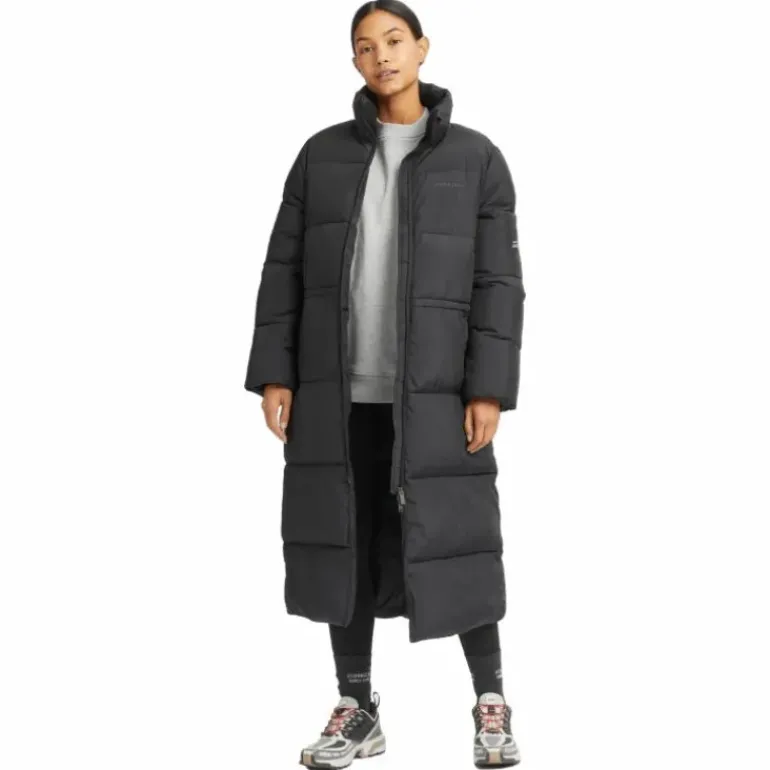Pebble Drawstring Coat Black