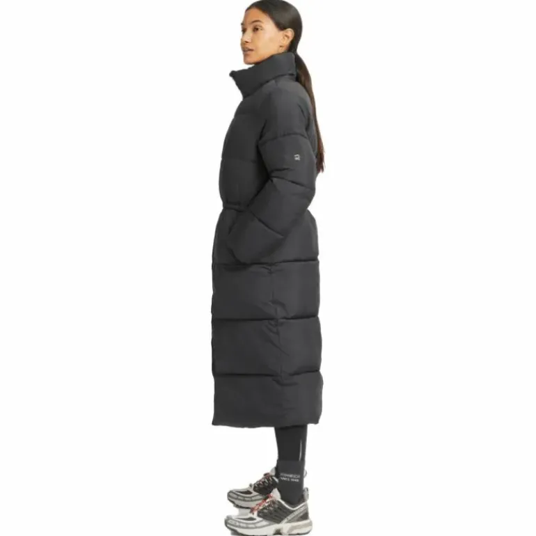 Pebble Drawstring Coat Black