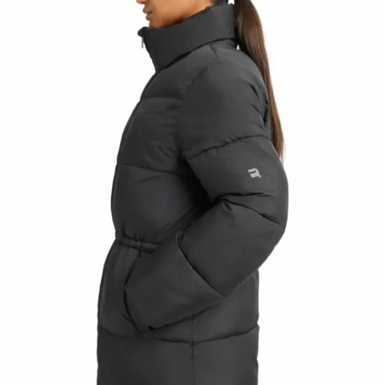 Pebble Drawstring Coat Black