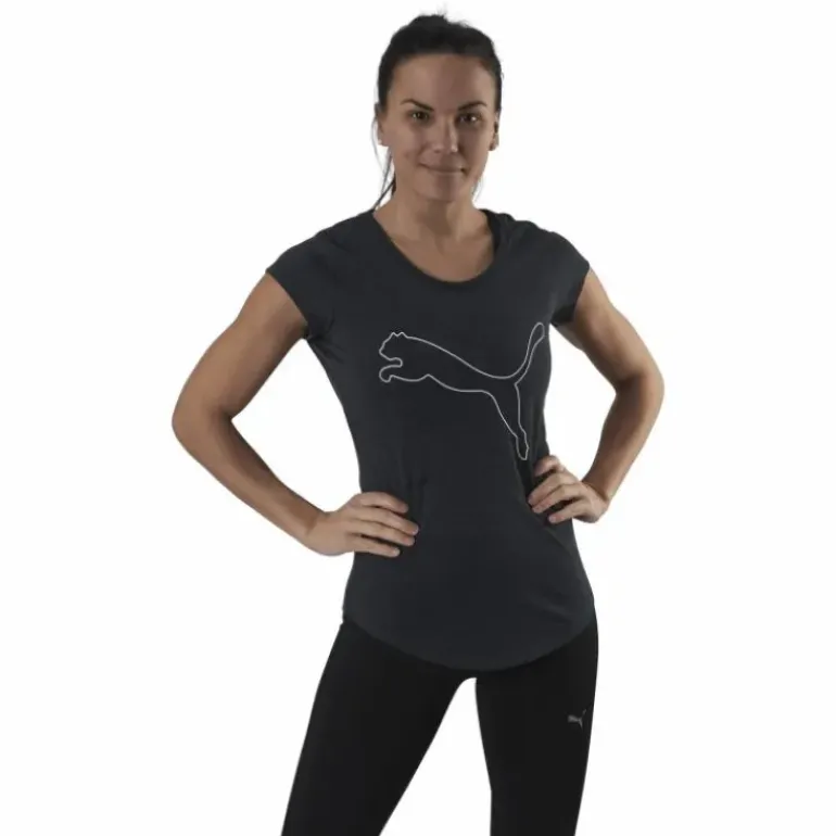Performance Heather Cat Tee Grey