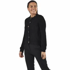Petula Ls Knit Cardigan Black