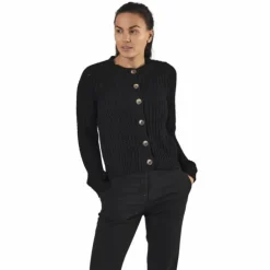 Petula Ls Knit Cardigan Black