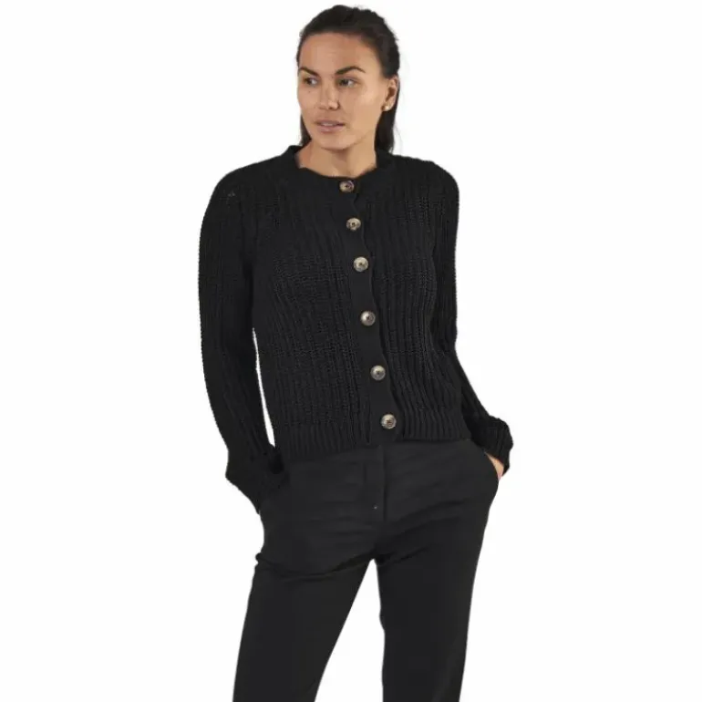 Petula Ls Knit Cardigan Black