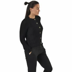 Petula Ls Knit Cardigan Black