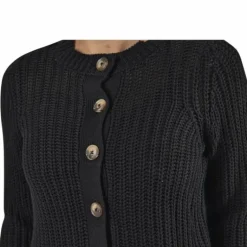 Petula Ls Knit Cardigan Black