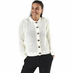 Petula Ls Knit Cardigan White