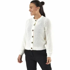 Petula Ls Knit Cardigan White