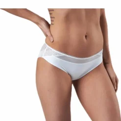 Pique Lace Bikini Brief White