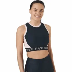 Power X Crop Top Black / Pink