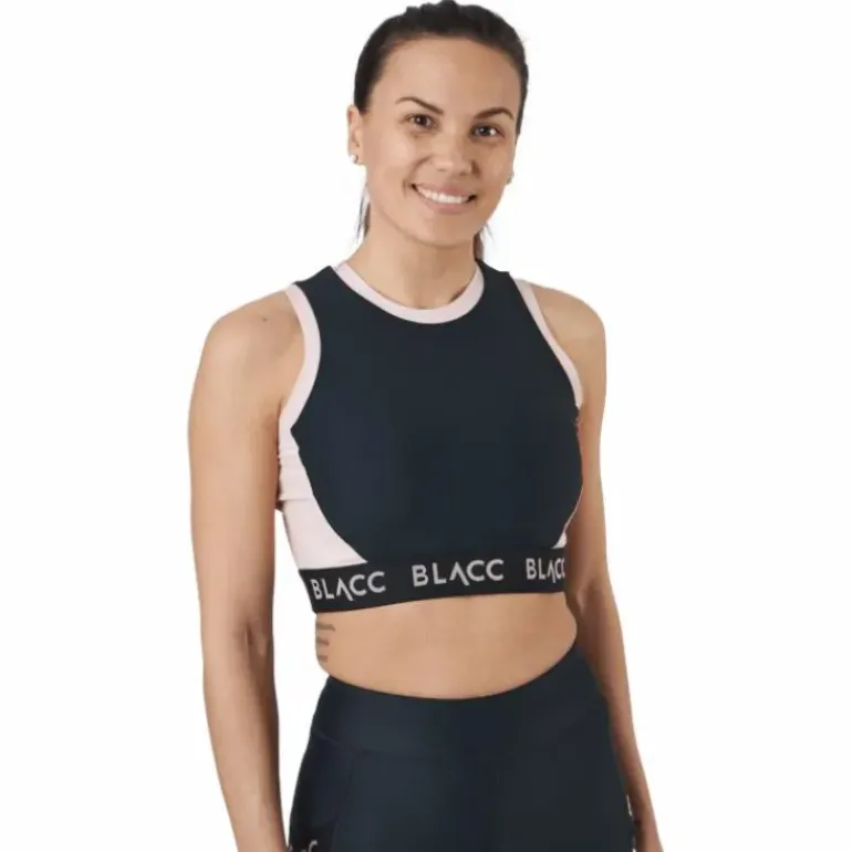 Power X Crop Top Black / Pink