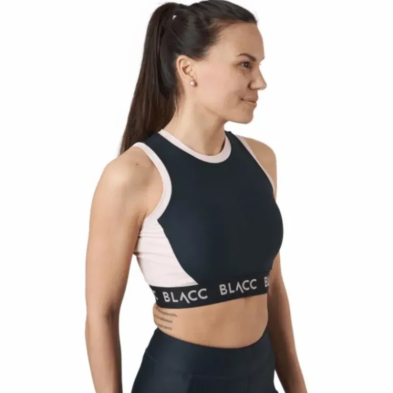Power X Crop Top Black / Pink