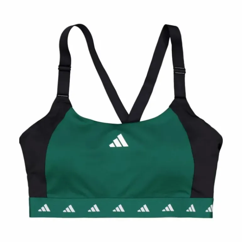 Powerimpact Training Medium-Support Techfit Colorblock Bra Collegiate Green