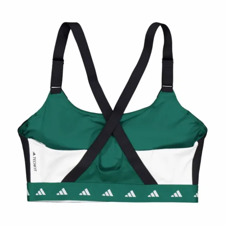Powerimpact Training Medium-Support Techfit Colorblock Bra Collegiate Green