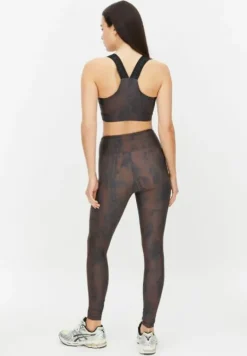 Printed High Waist Tights Brown Snake