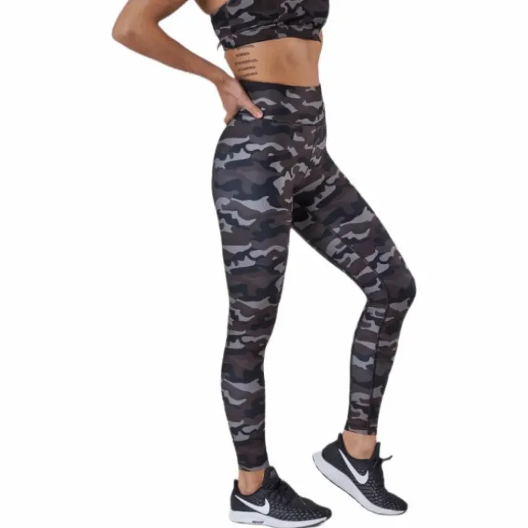 Printed Sport Tights Grey