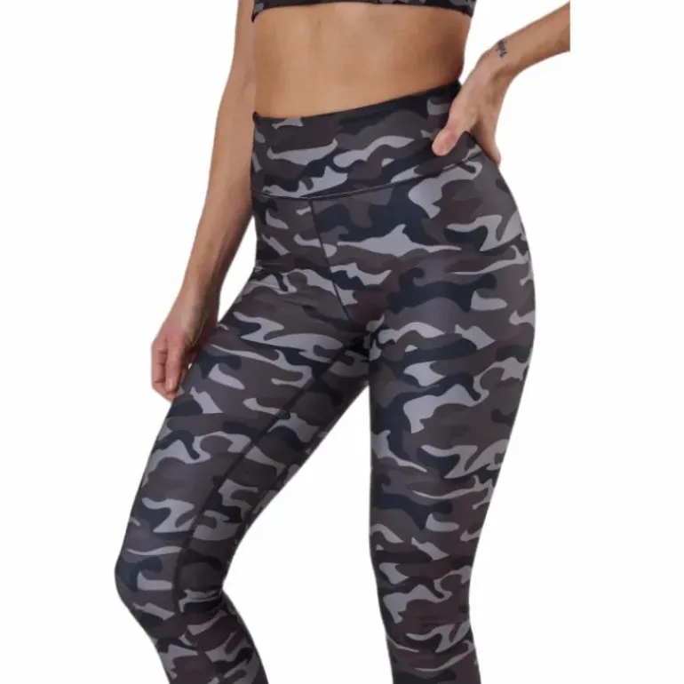 Printed Sport Tights Grey