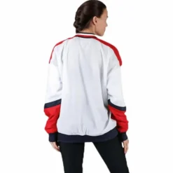 Pull Over Jacket With Iconic Rib Red