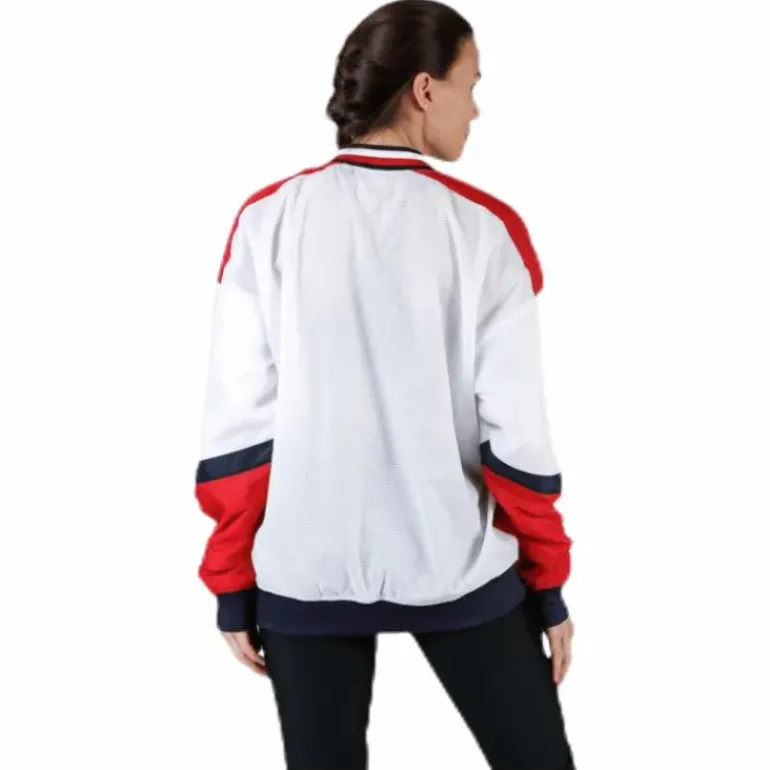 Pull Over Jacket With Iconic Rib Red