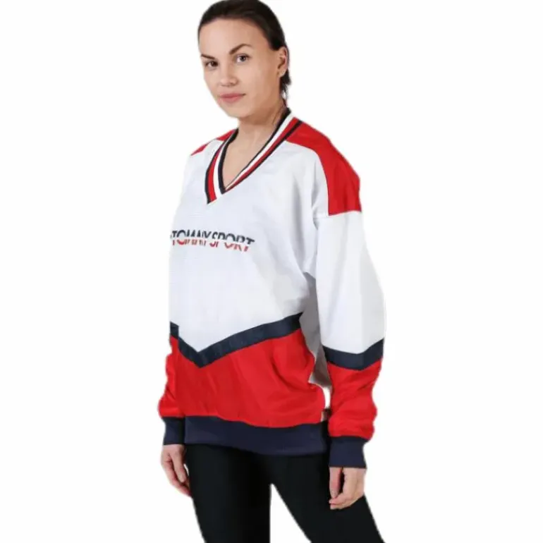 Pull Over Jacket With Iconic Rib Red