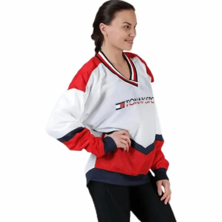 Pull Over Jacket With Iconic Rib Red