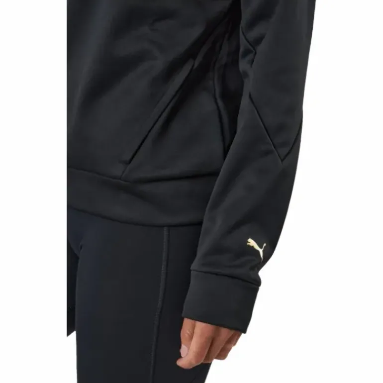 Puma Fit Tech Knit Po Hoodie Puma Black-metallic Gold