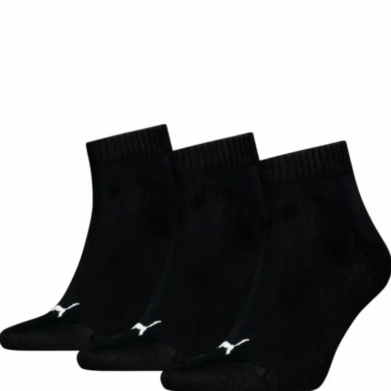 Puma Unisex Quarter Plain 3p Black