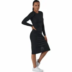 Quinn Rib Dress Black
