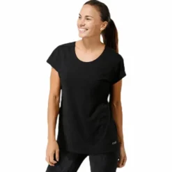 Raw Elastic Tee Black