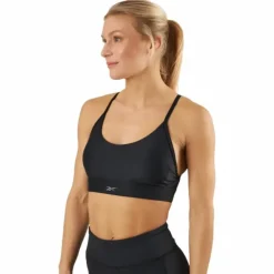 Reebok Lux Strappy Sports Bra Black