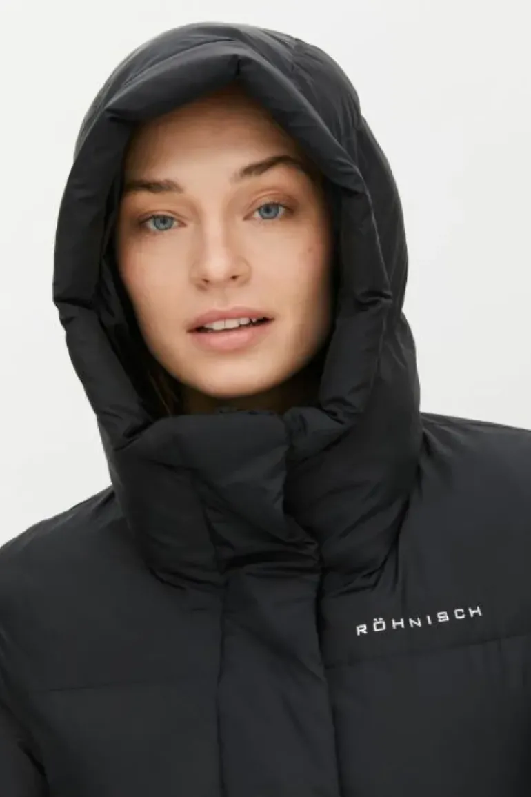Reign Hood Coat Black