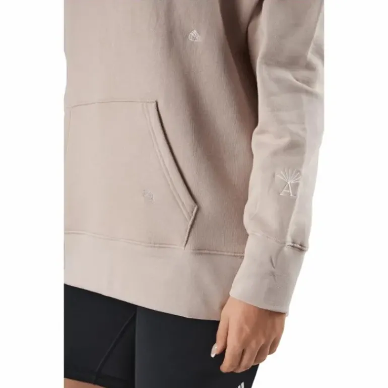 Relaxed Hoodie with Healing Crystals-Inspired Graphics Wontau/White