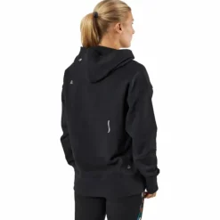 Relaxed Hoodie with Healing Crystals-Inspired Graphics Black