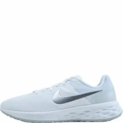 Revolution 6 Next Nature Women's Road Running Shoes WHITE/METALLIC SILVER-PURE PLATINUM
